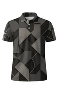 Monochrome Geometric Puzzle Pieces Bowling Jersey