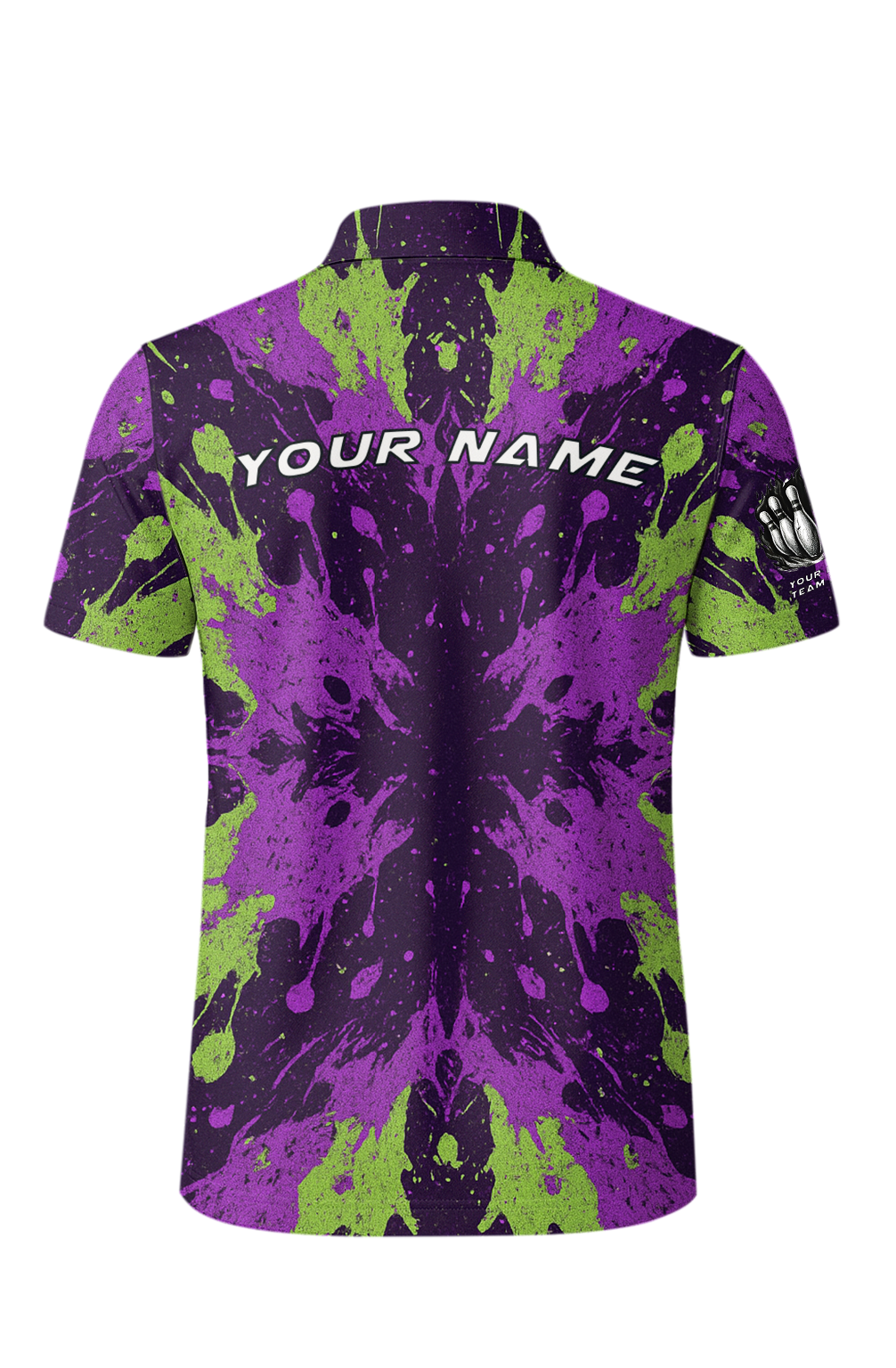 Splatter Symmetrical Colorful Explosion Bowling Jersey