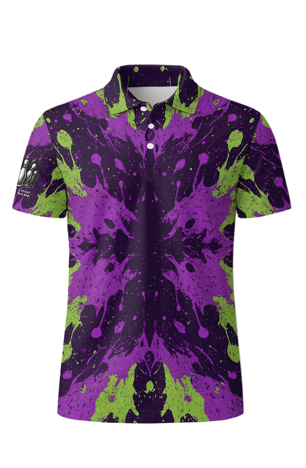 Splatter Symmetrical Colorful Explosion Bowling Jersey