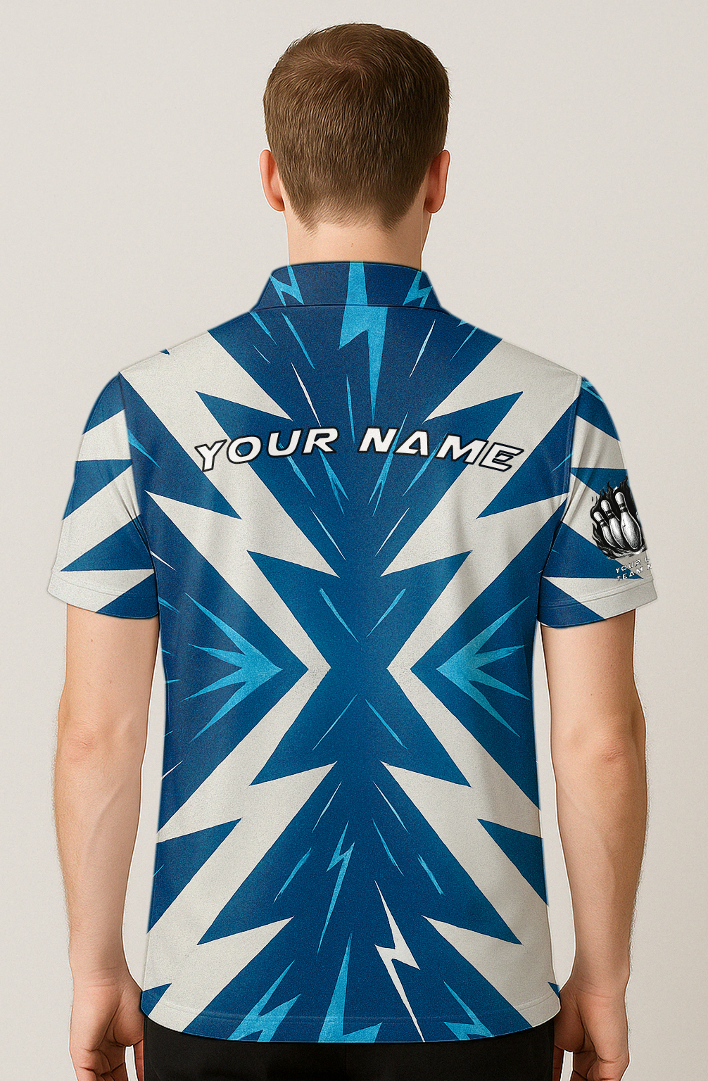 Radiant Lightning Bolt Energy Bowling Jersey