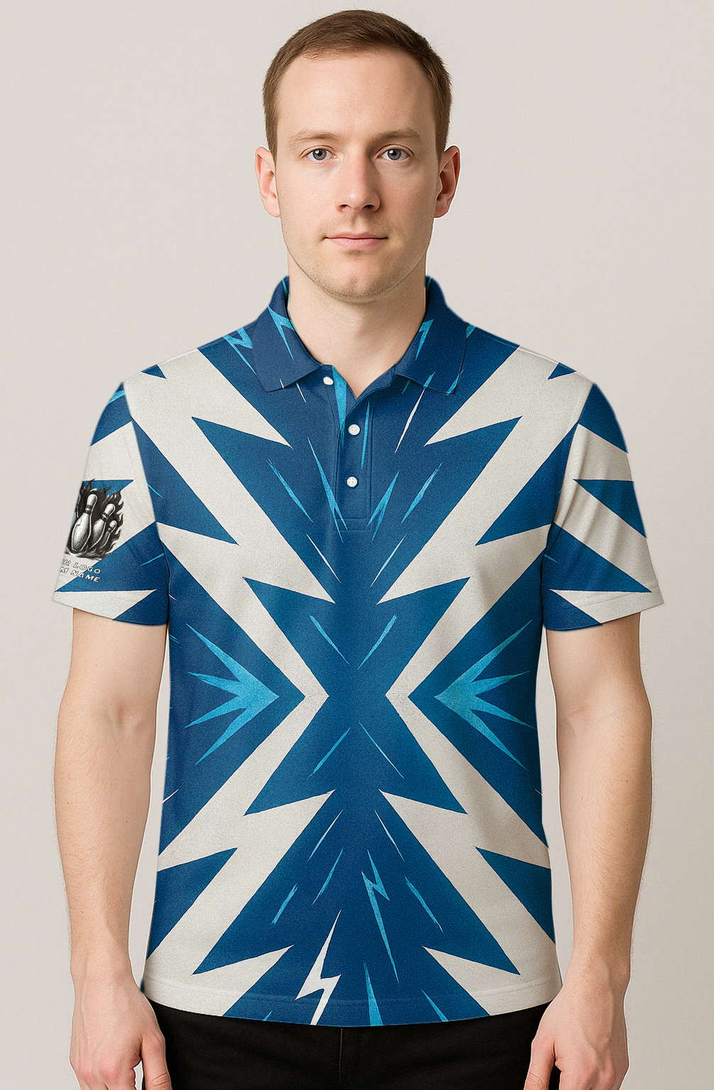 Radiant Lightning Bolt Energy Bowling Jersey