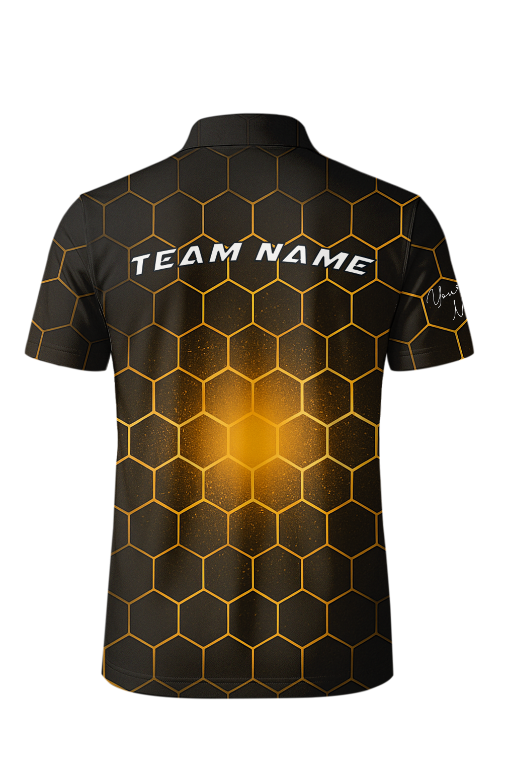 Geometric Honeycomb Gold Radiance Bowling Jersey
