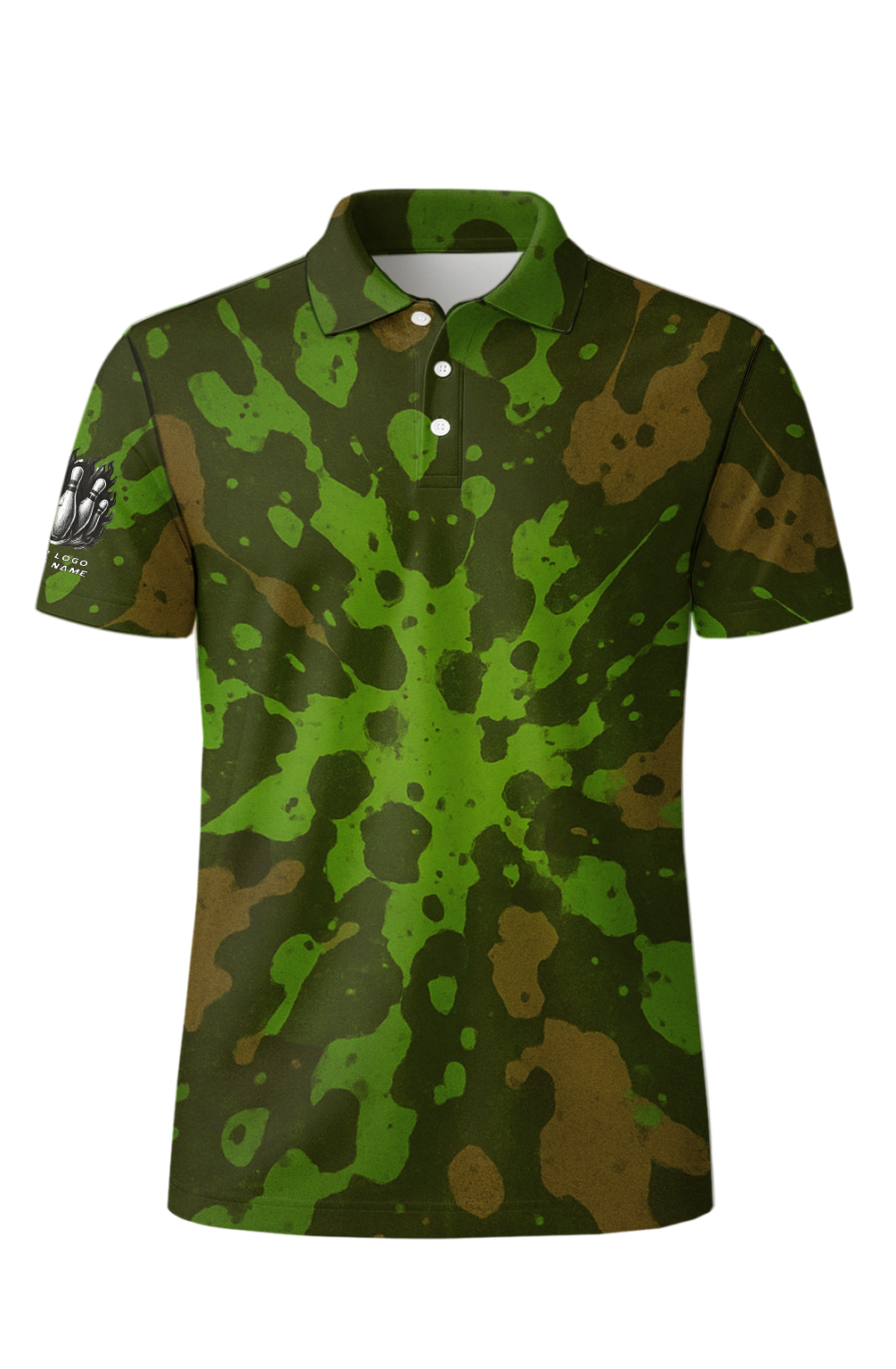 Olive Drab Splatter Camo Bowling Jersey