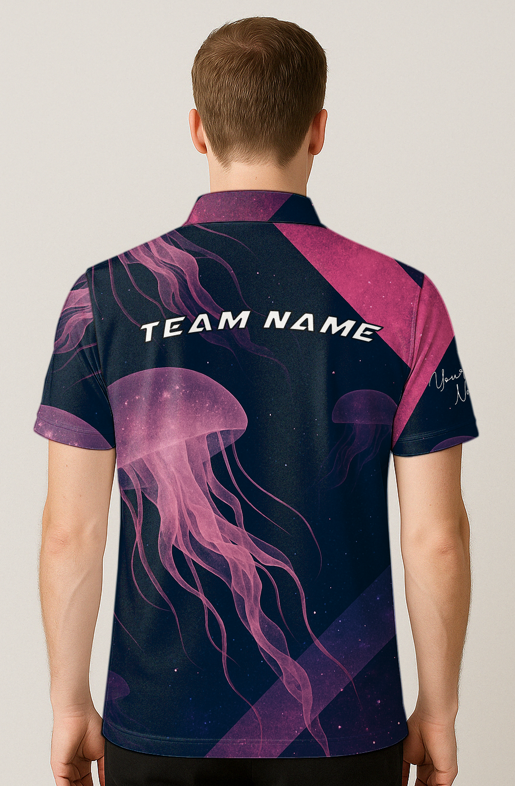 Ethereal Cosmic Jellyfish Drifting Bowling Jersey