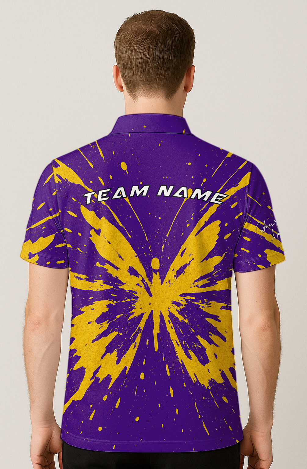 Butterfly Splatter Grunge Effect Bowling Jersey