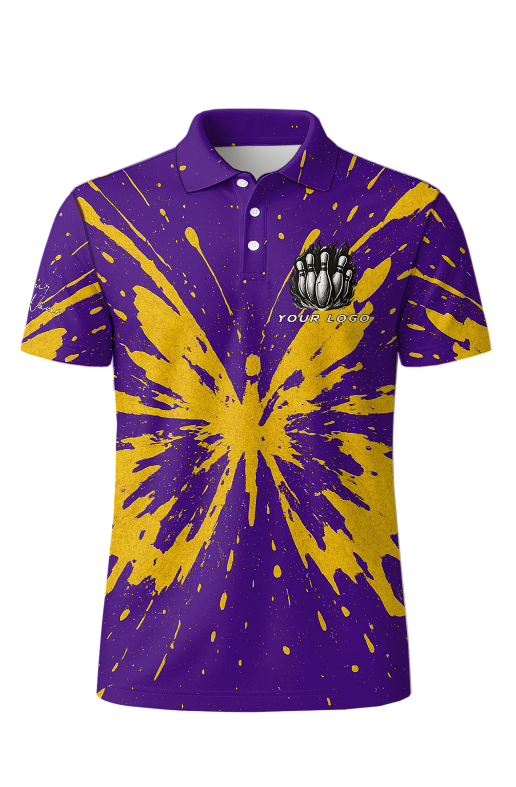 Butterfly Splatter Grunge Effect Bowling Jersey