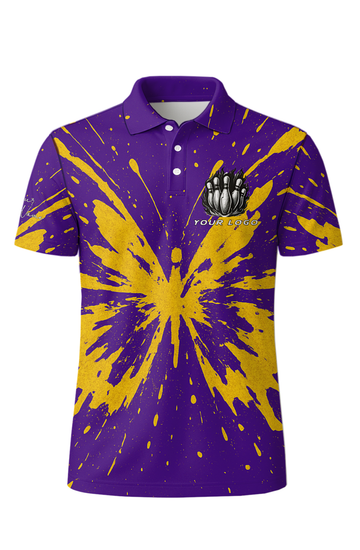 Butterfly Splatter Grunge Effect Bowling Jersey