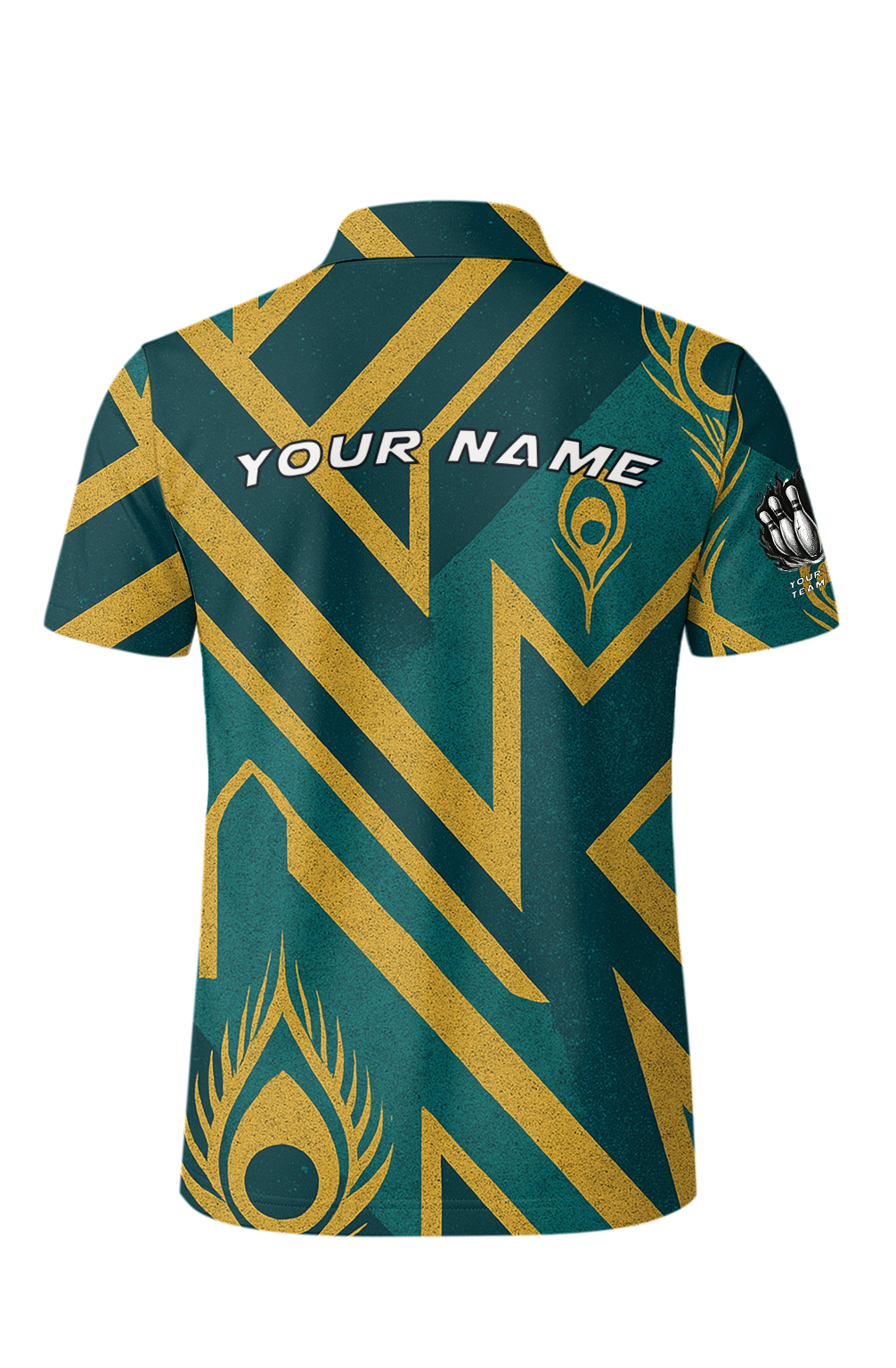 Art Deco Peacock Feather Bowling Jersey
