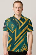 Art Deco Peacock Feather Bowling Jersey
