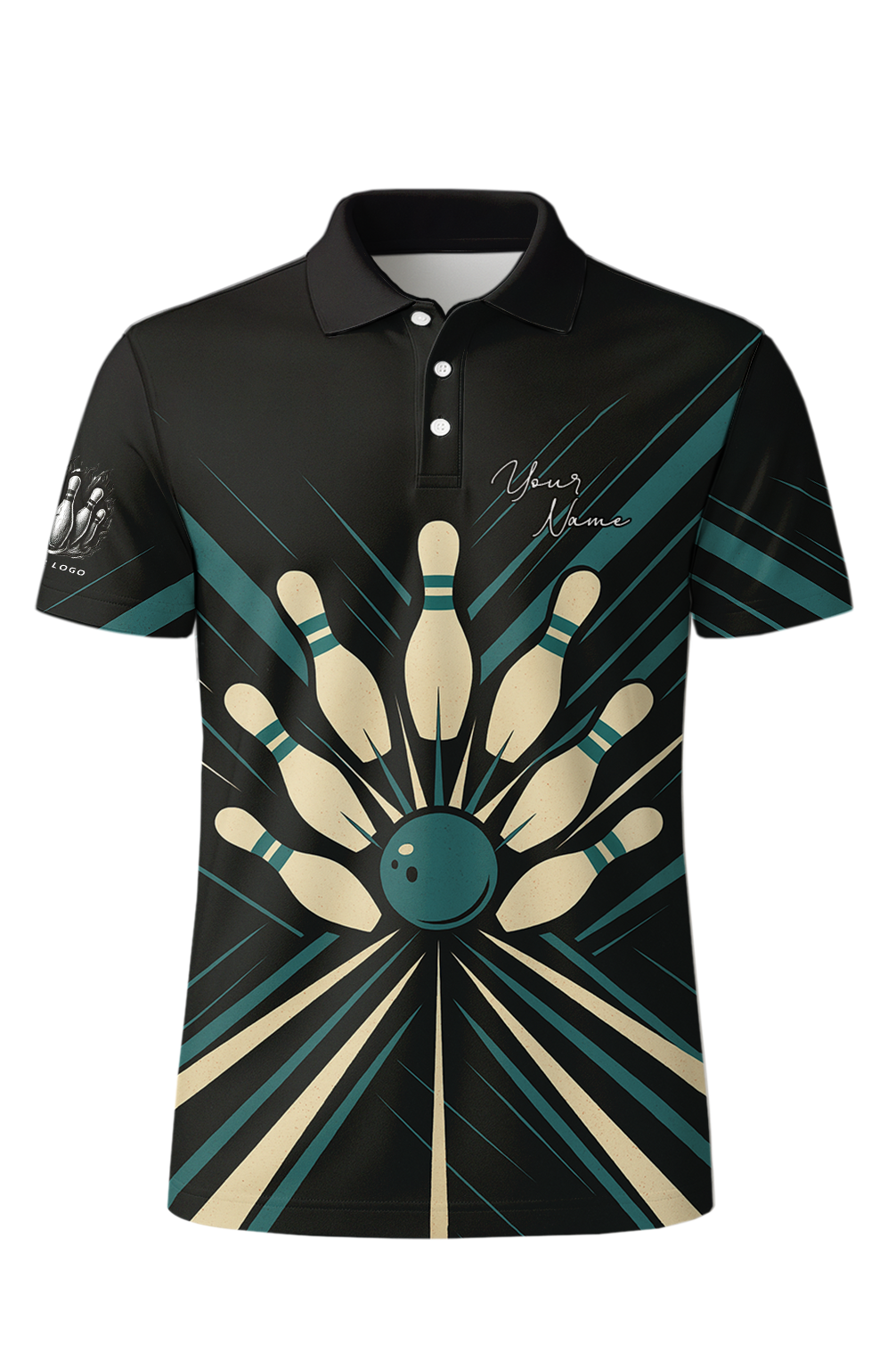 Bowling Pins Atomic Explosion Bowling Jersey