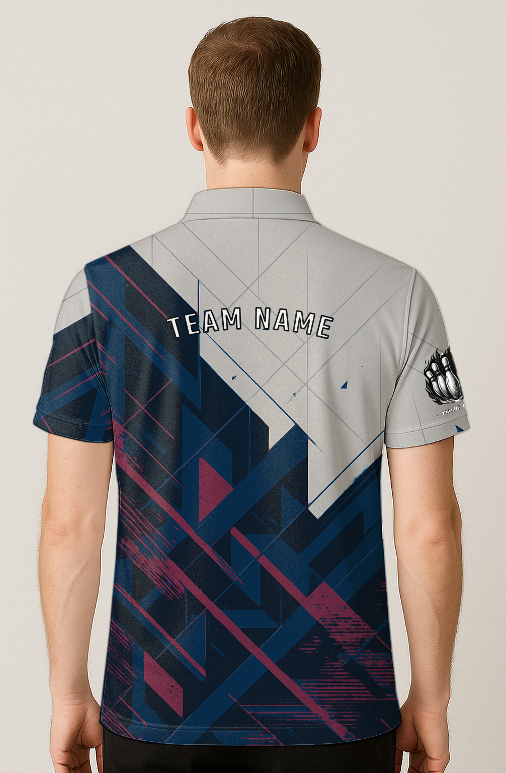 Sharp Edged Fragmented Building Bowling Jersey