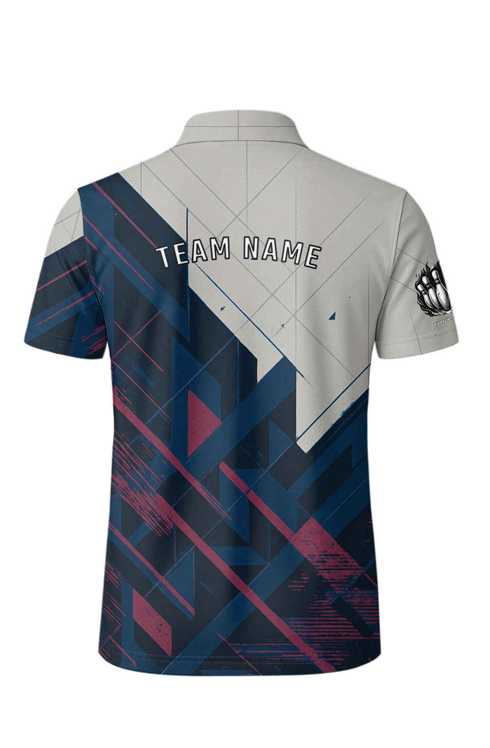 Sharp Edged Fragmented Building Bowling Jersey