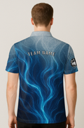Ethereal Blue Energy Swirl Bowling Jersey