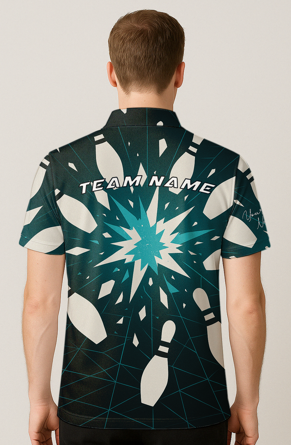 Bowling Pin Starburst Explosion Bowling Jersey