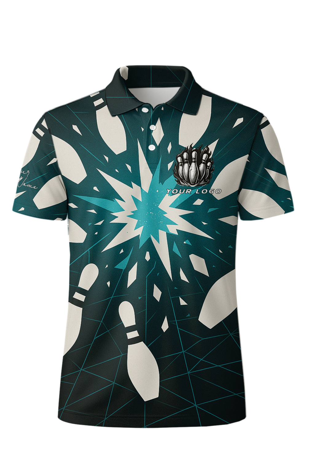 Bowling Pin Starburst Explosion Bowling Jersey