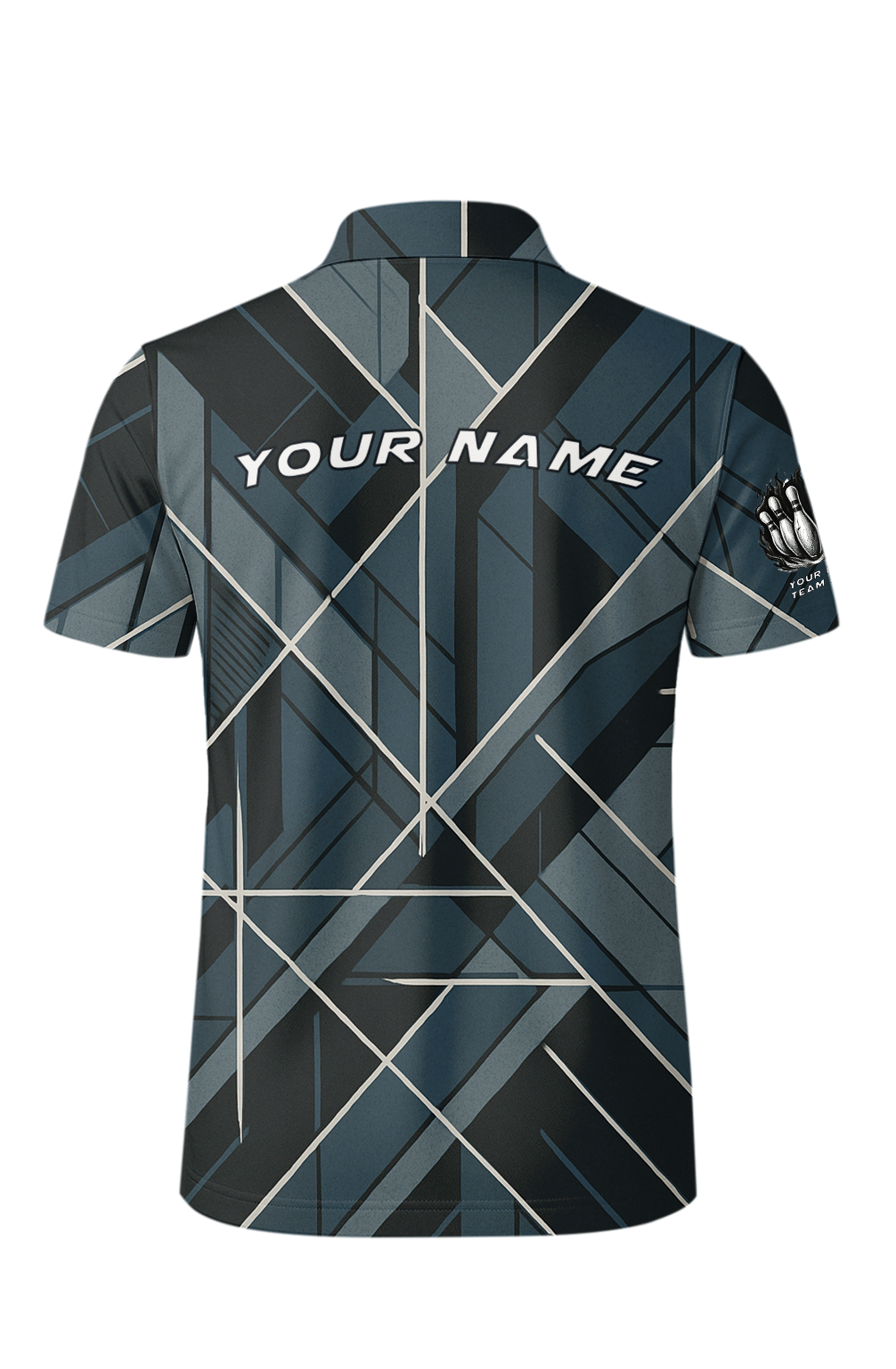 Geometric Angled Line Intersection Bowling Jersey