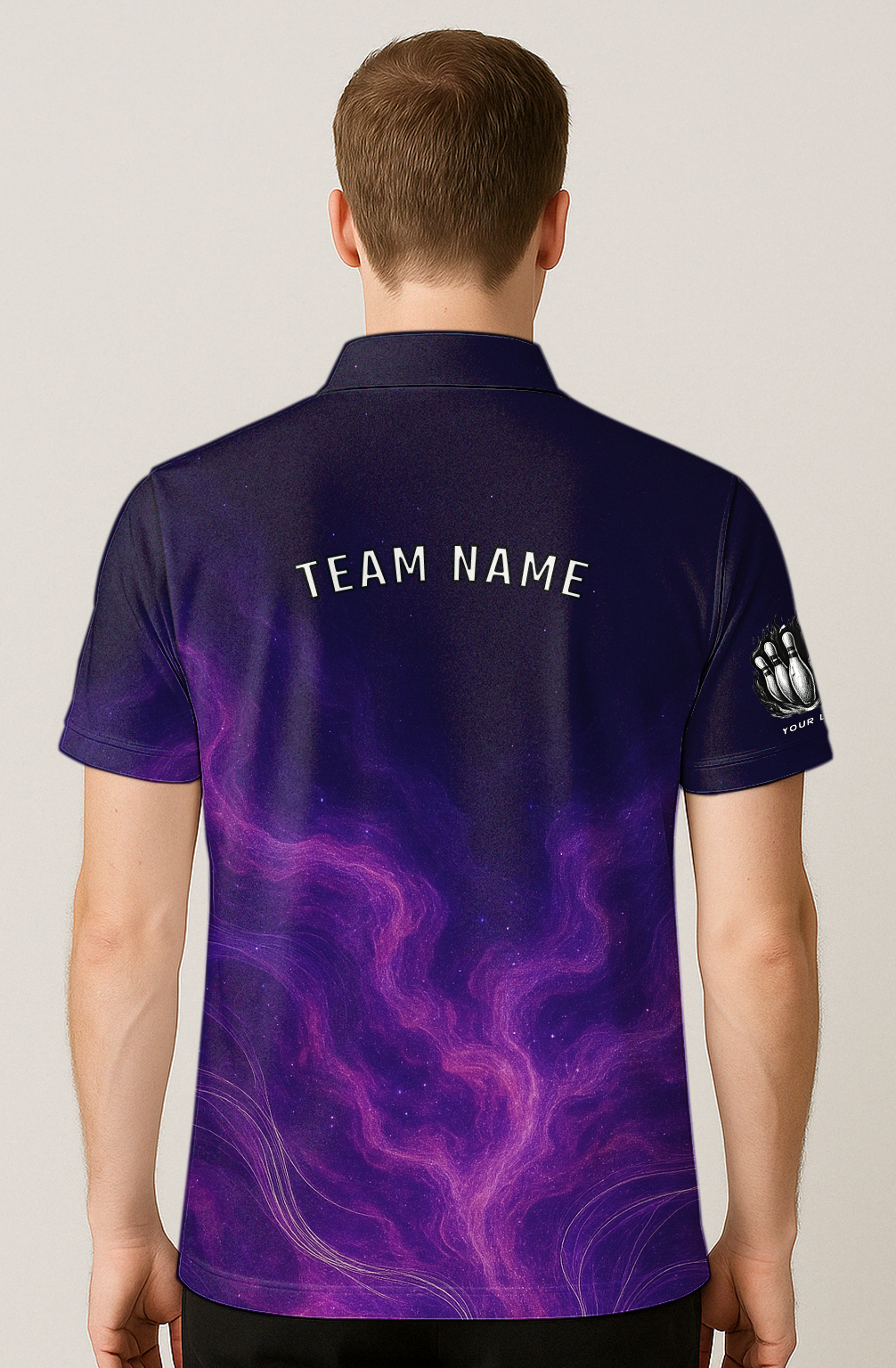Ethereal Nebula Purple Plasma Bowling Jersey