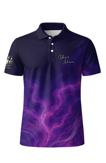 Ethereal Nebula Purple Plasma Bowling Jersey