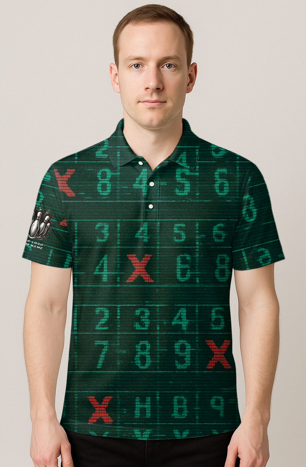 Digital Scoreboard Glitch Bowling Jersey