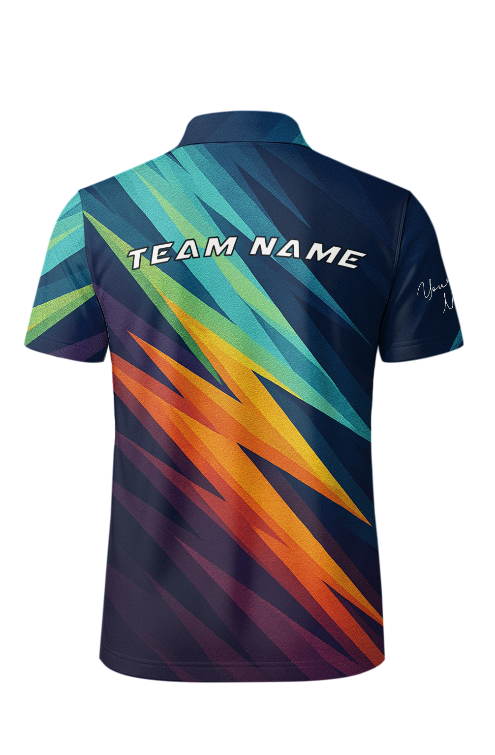 Colorful Lightning Bolt Strike Bowling Jersey