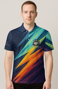 Colorful Lightning Bolt Strike Bowling Jersey