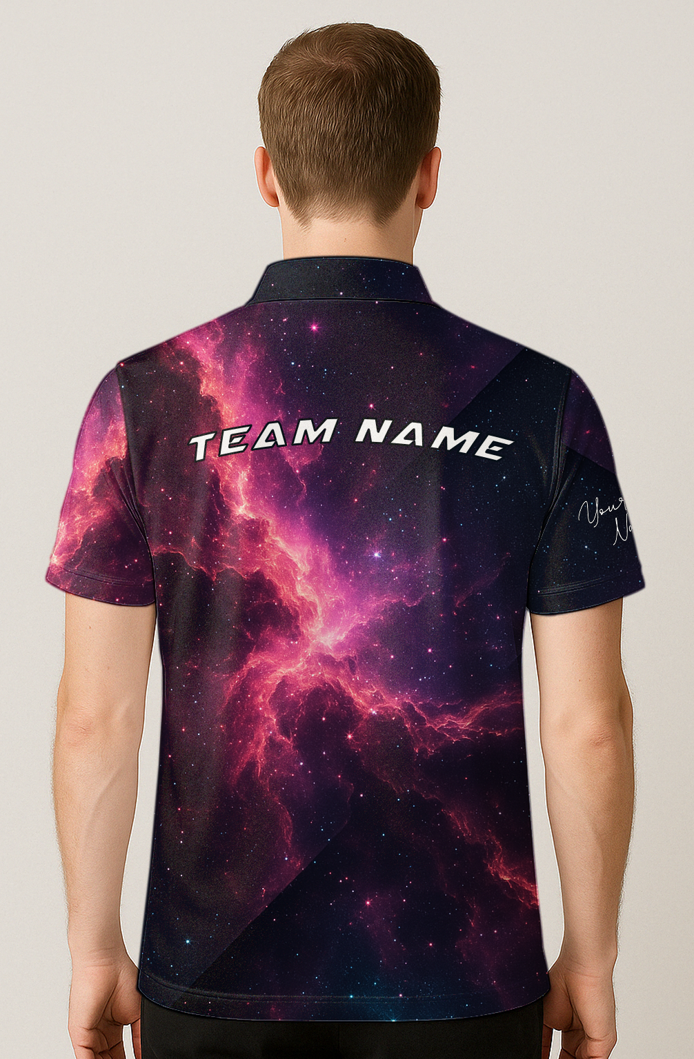 Crimson Nebula Cosmic Dust Bowling Jersey