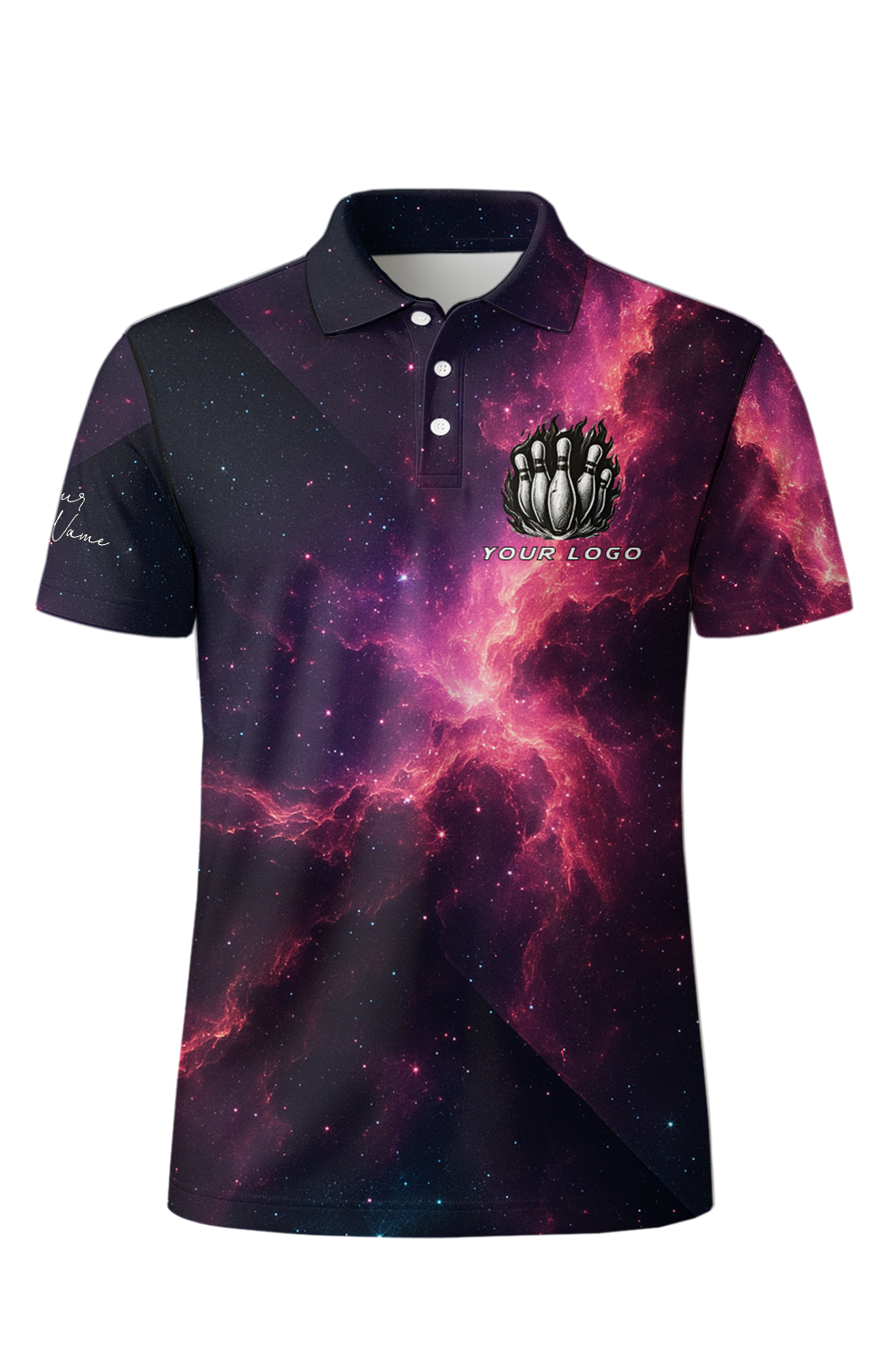 Crimson Nebula Cosmic Dust Bowling Jersey