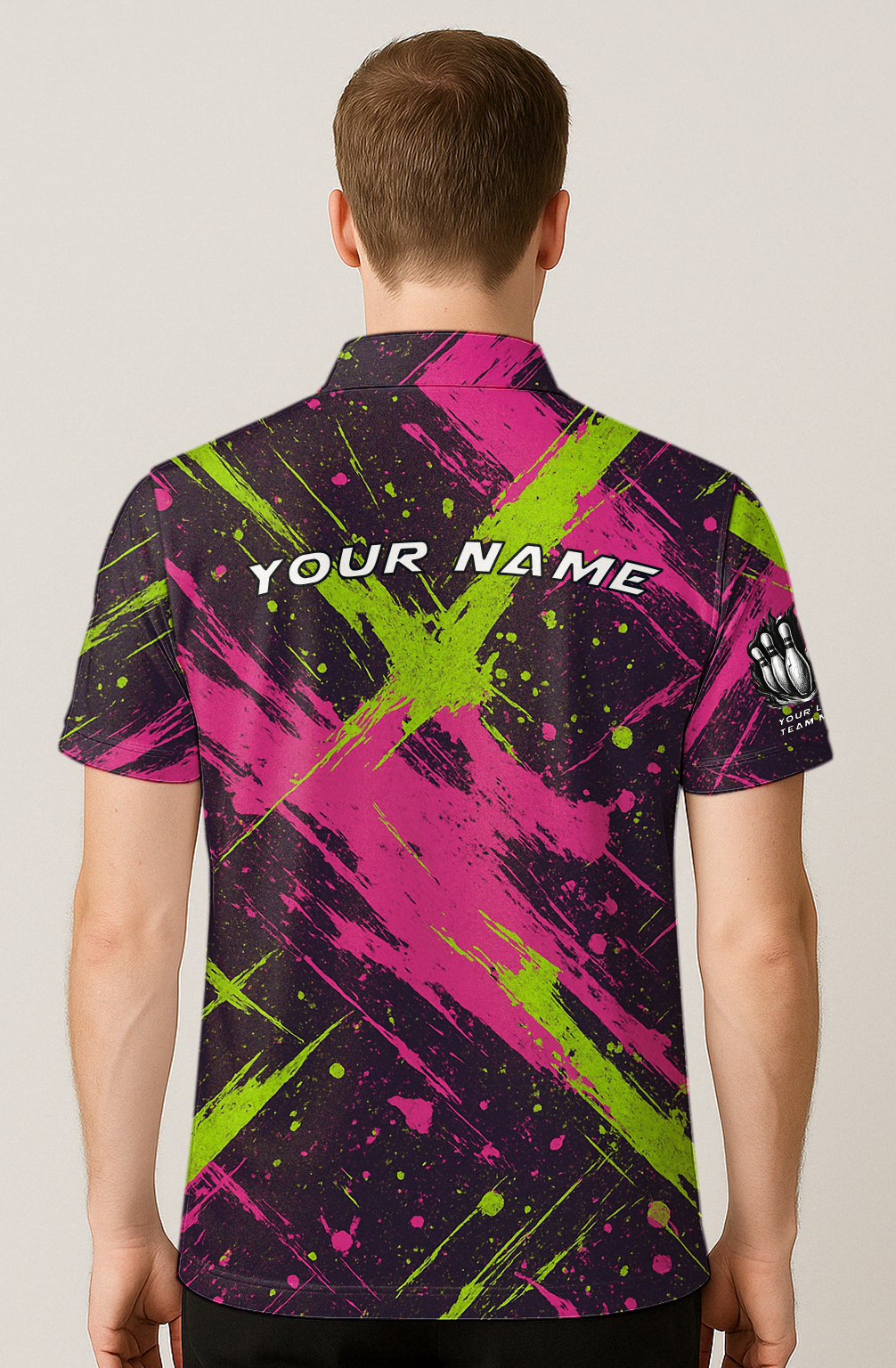 Electric Splatter Neon Riot Bowling Jersey