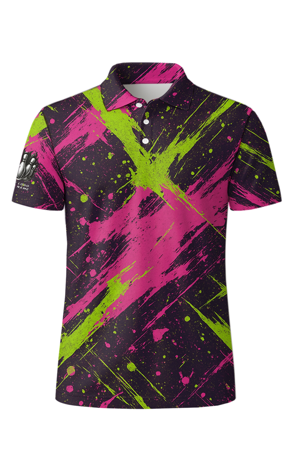 Electric Splatter Neon Riot Bowling Jersey