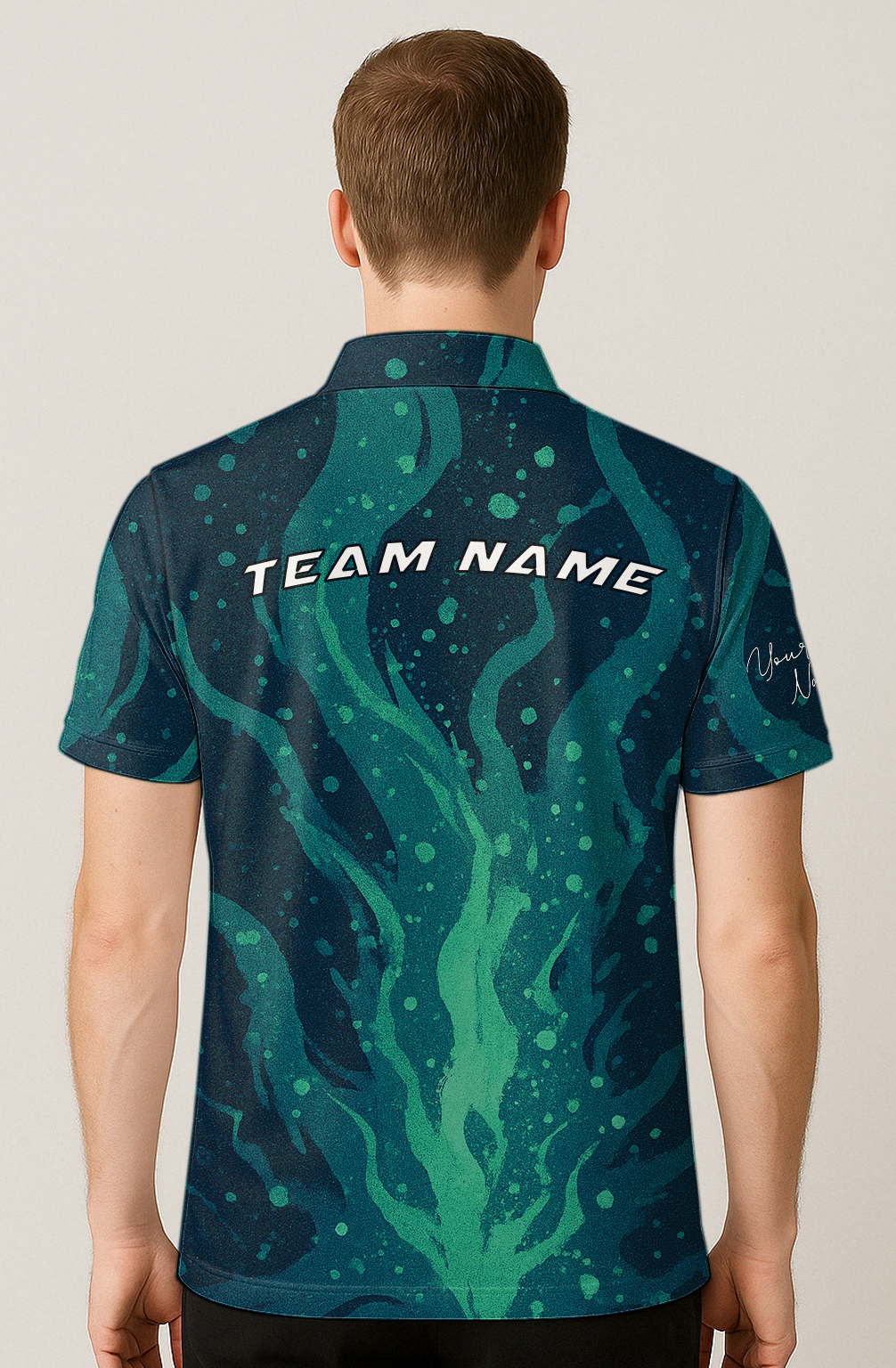 Ethereal Aquatic Depths Ripple Bowling Jersey