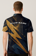 Gilded Lightning Bolt Night Bowling Jersey