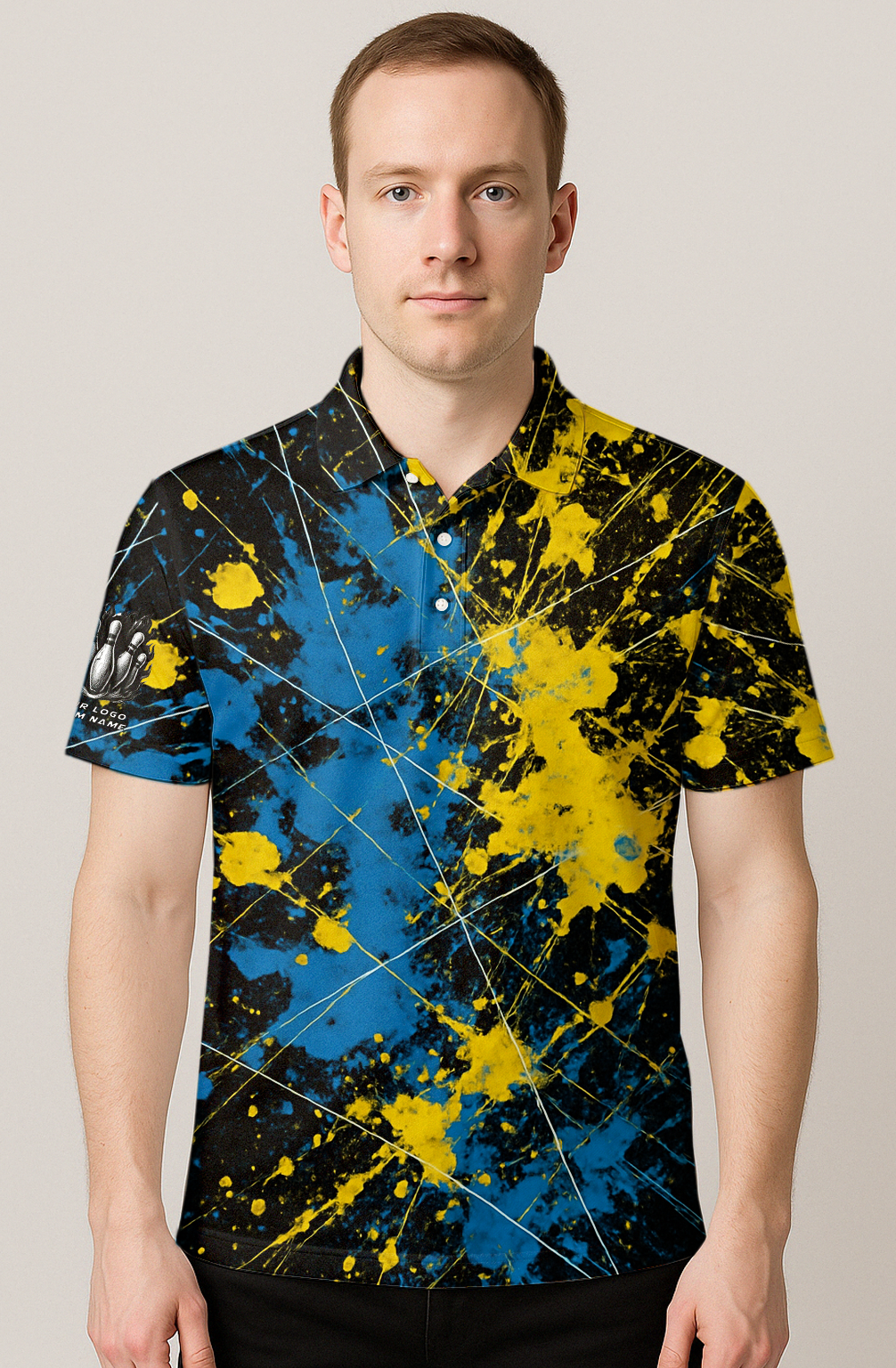 Explosive Paint Splatter Strike Force Bowling Jersey
