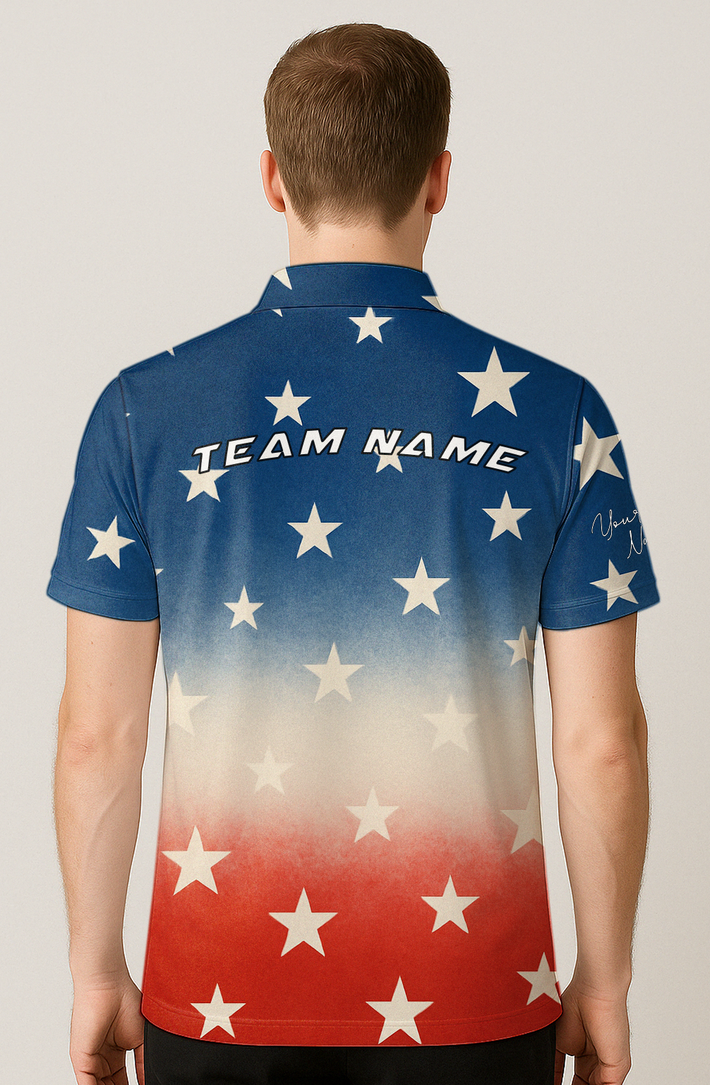 Patriotic Stars And Stripes Bowling Jersey