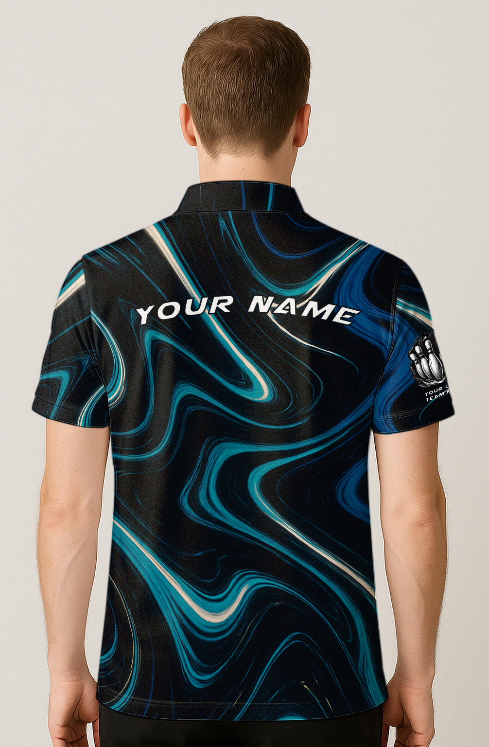 Oceanic Swirls Liquid Energy Bowling Jersey