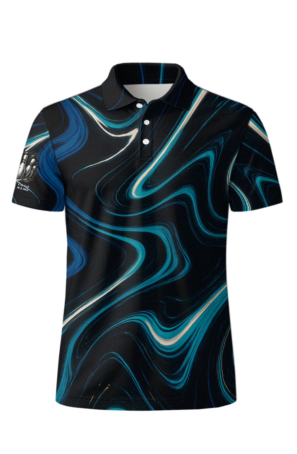 Oceanic Swirls Liquid Energy Bowling Jersey
