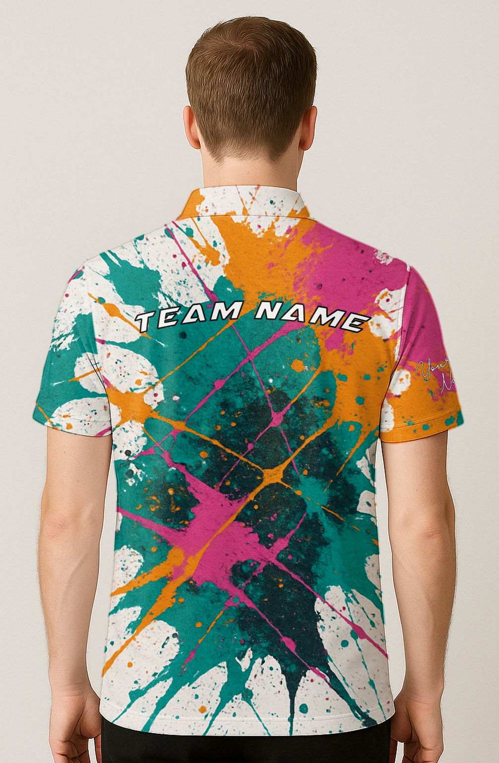 Colorful Explosion Splatter Art Bowling Jersey