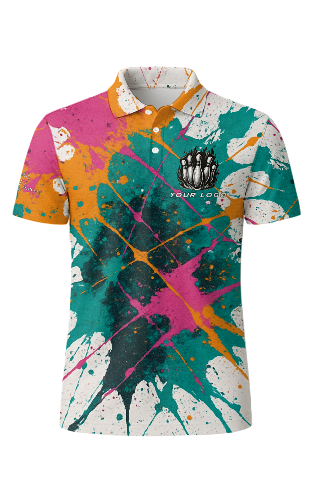 Colorful Explosion Splatter Art Bowling Jersey