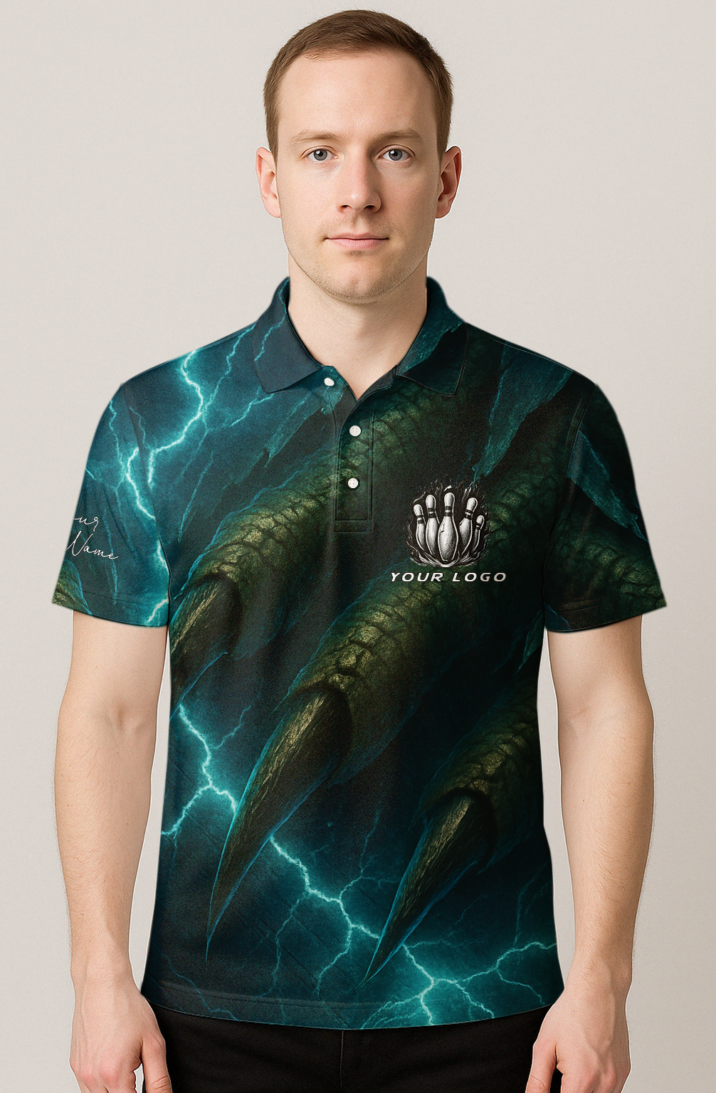 Electric Claw Ripping Power Bowling Jersey