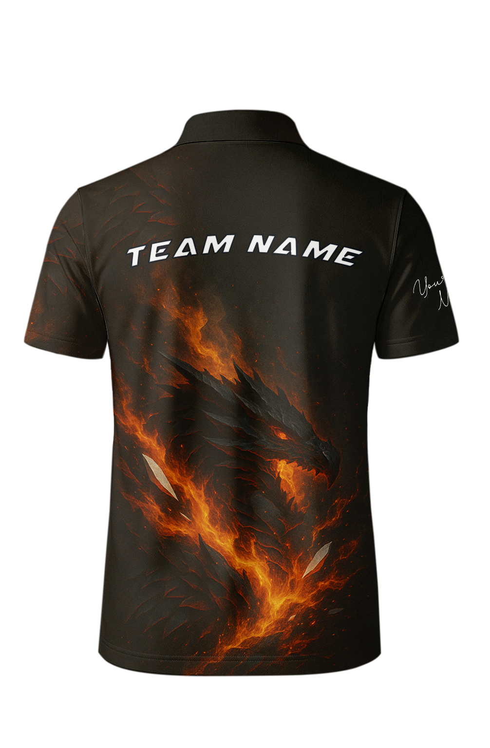 Fiery Obsidian Dragon Inferno Bowling Jersey