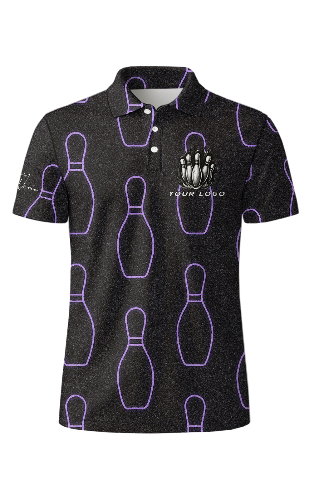 Neon Bowling Pin Repeat Bowling Jersey
