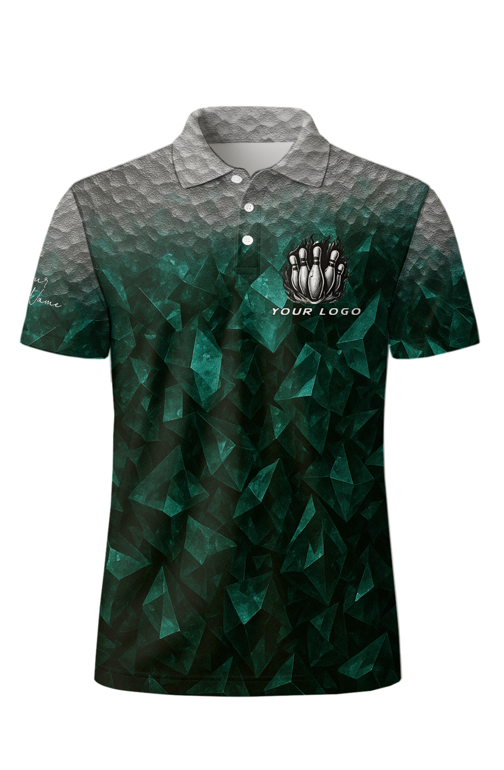 Emerald Crystal Shard Terrain Bowling Jersey
