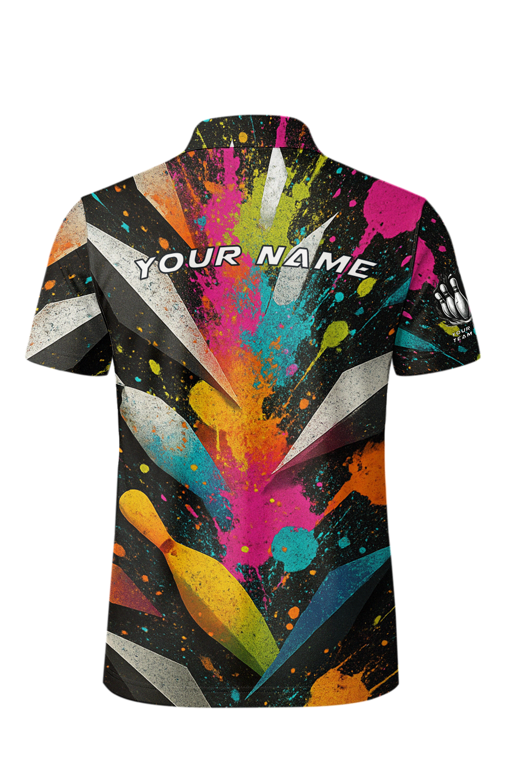 Vibrant Splatter Strike Zone Bowling Jersey