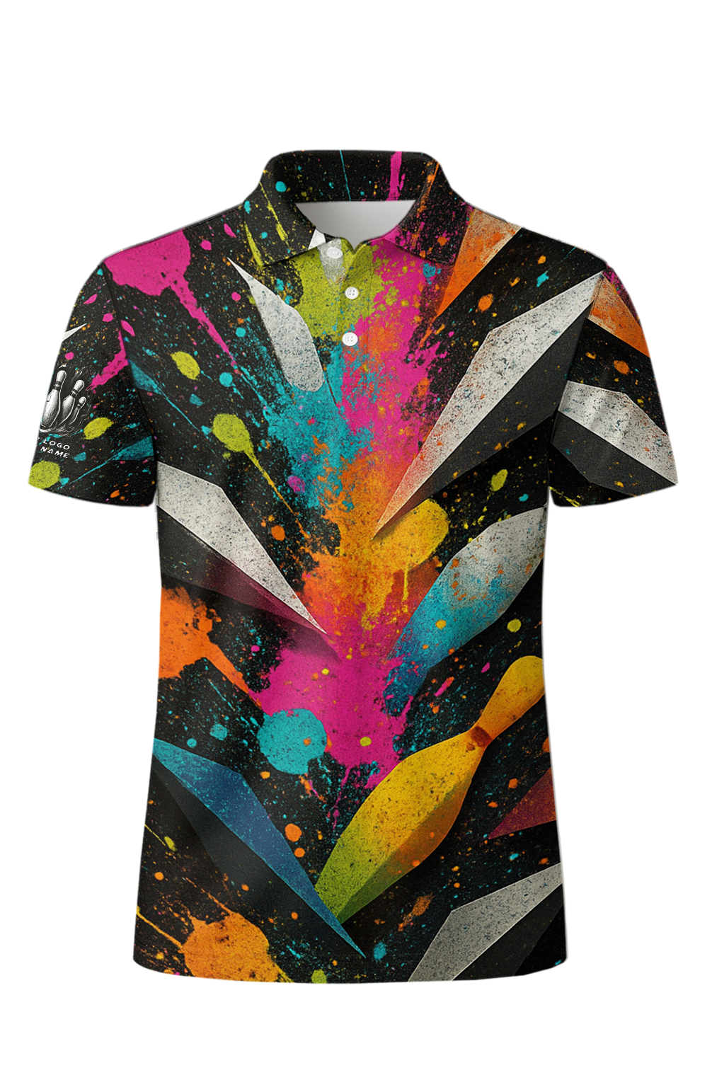 Vibrant Splatter Strike Zone Bowling Jersey