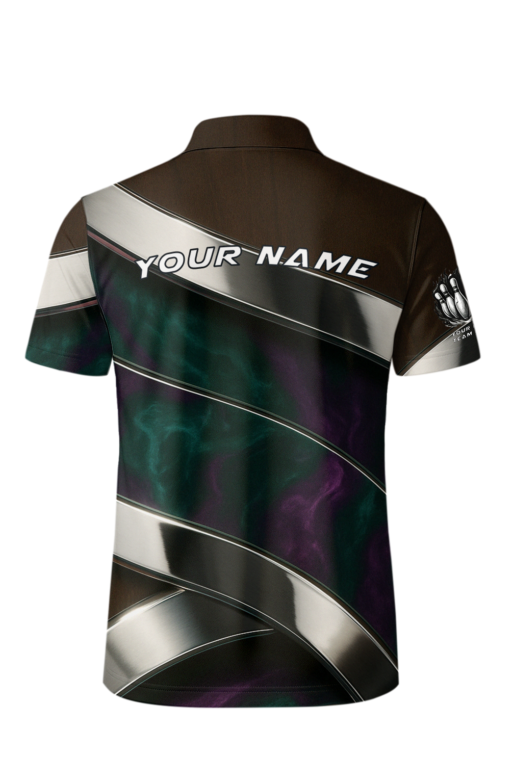 Metallic Swirl Emerald Smoke Bowling Jersey
