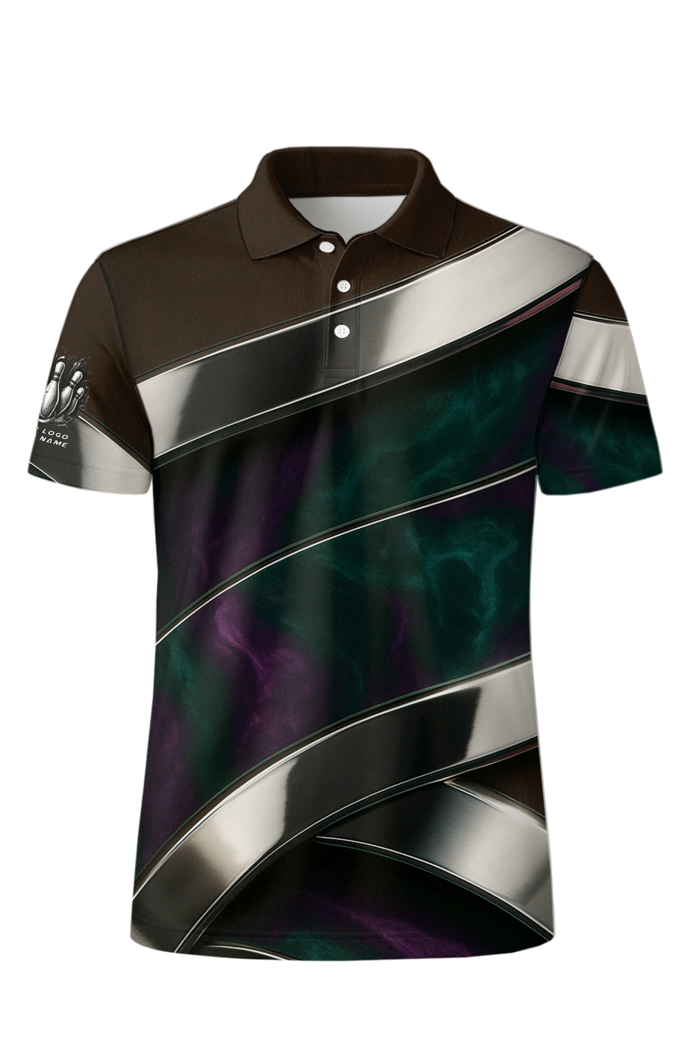 Metallic Swirl Emerald Smoke Bowling Jersey