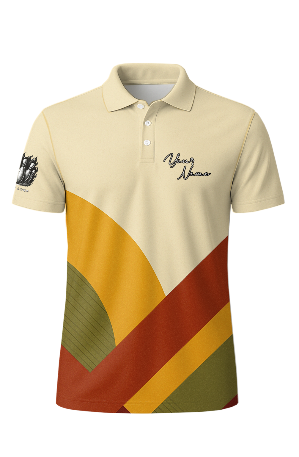 Retro Sunset Lanes Bowling Jersey