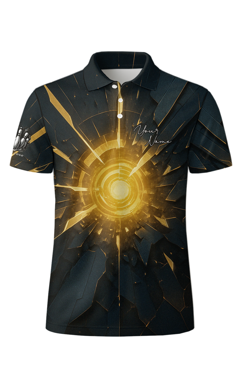 Golden Shattered Portal Lanes Bowling Jersey