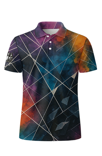 Nebula Geometric Lines Polo Bowling Jersey
