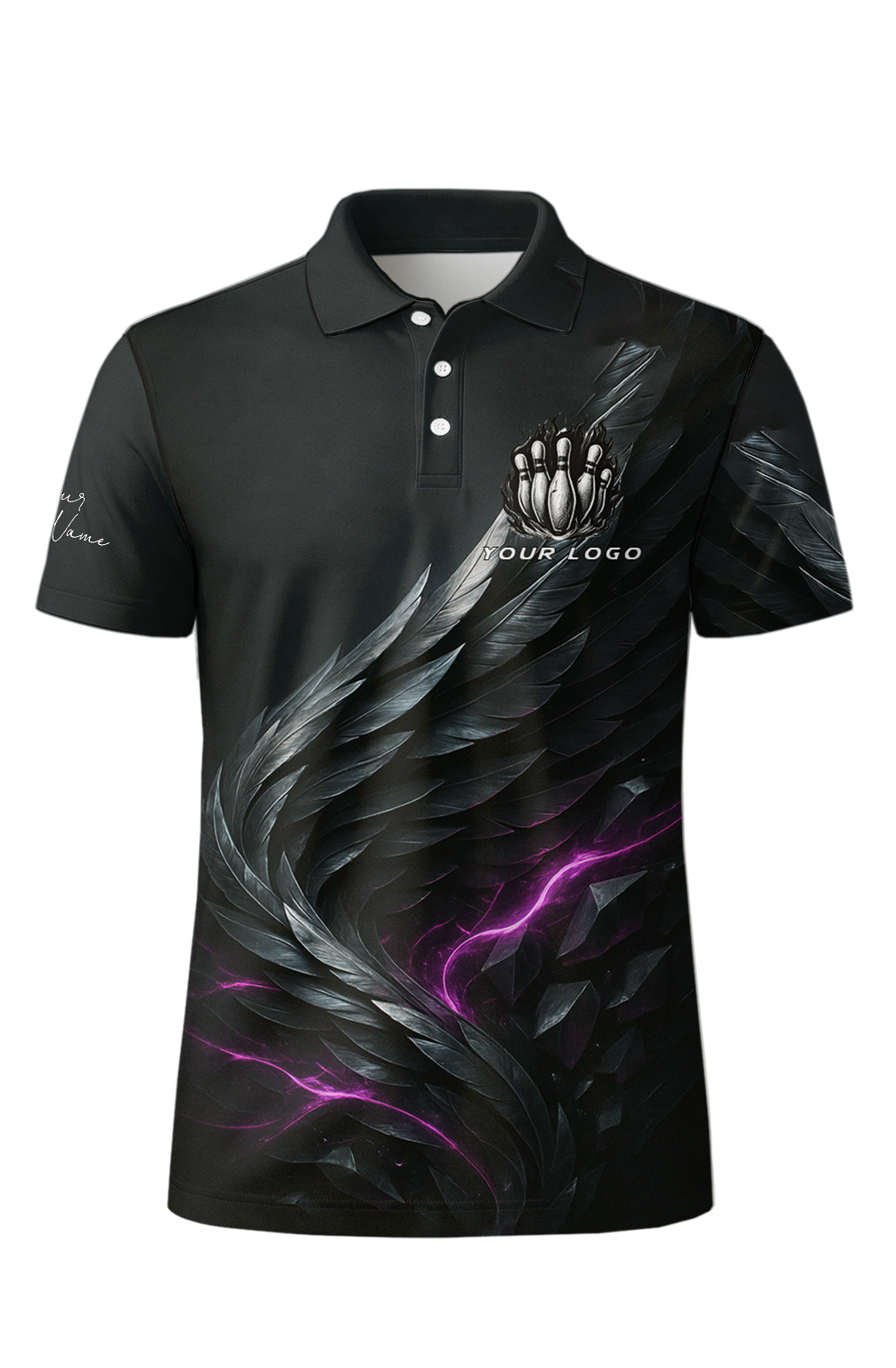 Smoky Feathered Lightning Strike Bowling Jersey