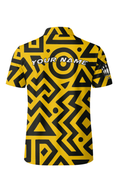 Geometric Maze Energetic Yellow Bowling Jersey